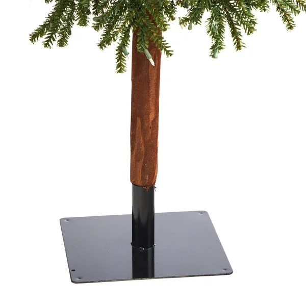Nearly Natural 9ft. Grand Alpine Artificial Christmas Tree with 600 Clear Lights and 1183 Bendable Branches on Natural Trunk - Gr