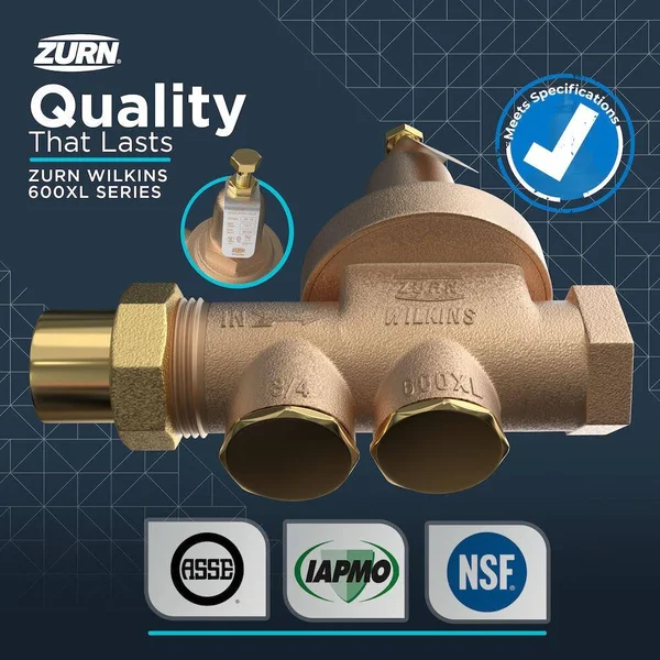 Zurn 34-600XLLUSC 3/4 in. Bronze Pressure Reducing Valve