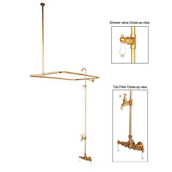 Kingston Brass CC63T5 Vintage 3-3/8x22 Wall Mount Tub Filler - Oil Rubbed Bronze