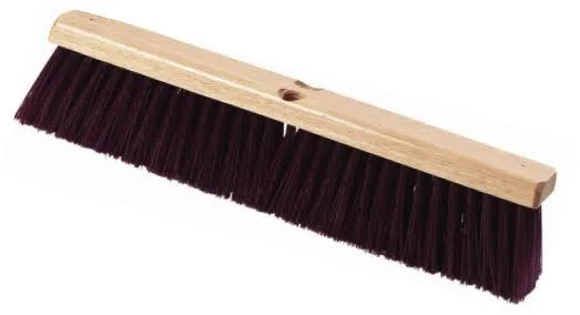 CFS 3621932400 24 in. Push Broom Crimped Polypropylene Sweep Hardwood - Maroon