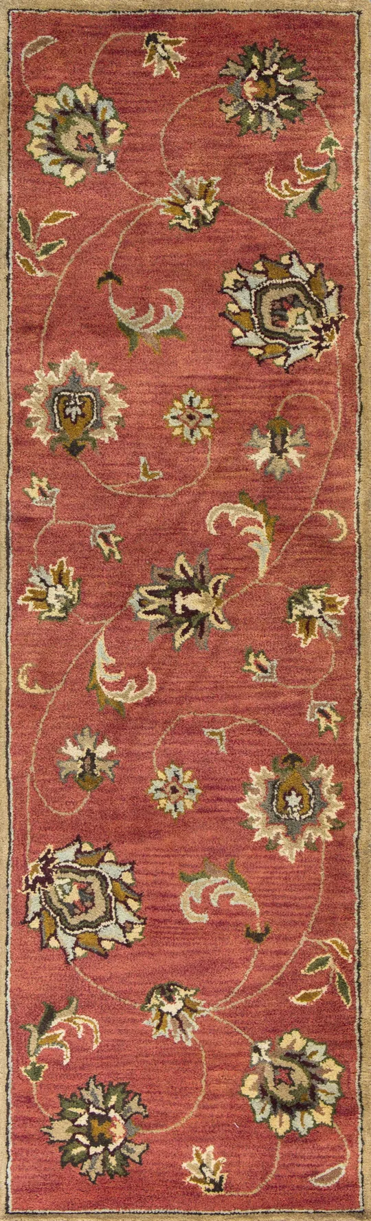5&6x22 Round Wool Sienna Area Rug