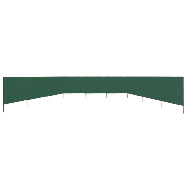 vidaXL 9-Panel Wind Screen Fabric 1200x160 cm Green