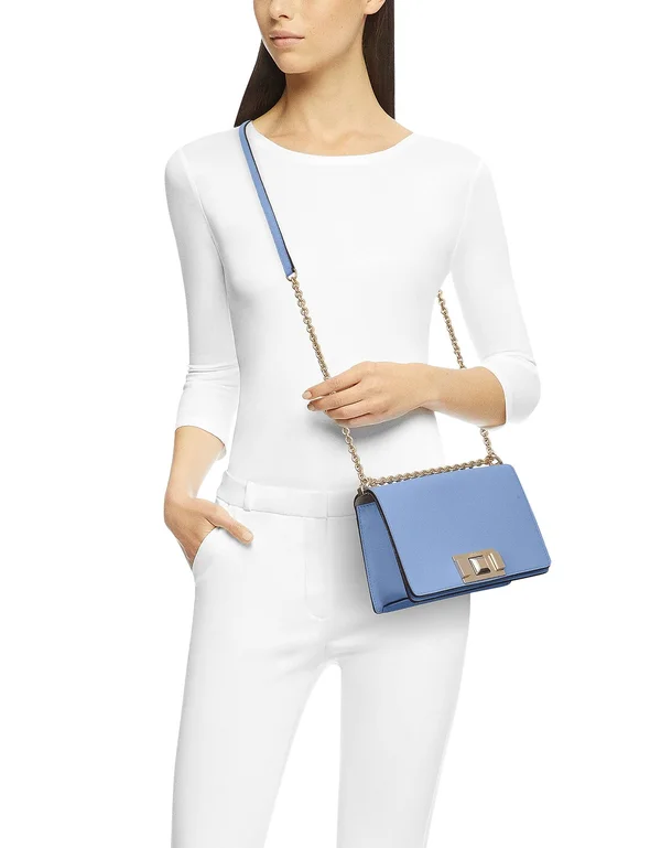 Furla Mimi Mini Push Lock Leather Crossbody Bag, Womens, Giacinto G