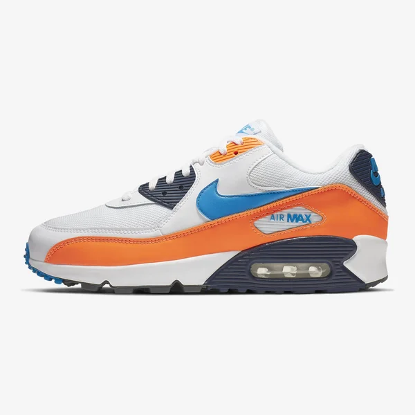 Air Max 90 Shoes White/Photo Blue/Topaz Gold Size 7.5