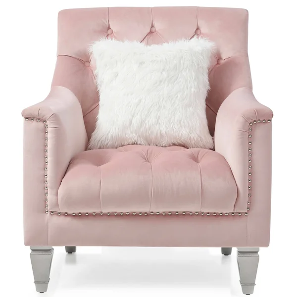 Glory Furniture Dania Gray Velvet Chair