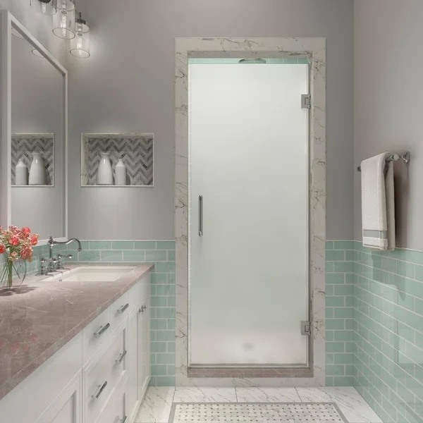 Aston SDR997FRUW-CH-26580 Kinkade XL 26.25x22 W x 80x22 H Hinged Frameless Shower Door Finish: Polished Chrome