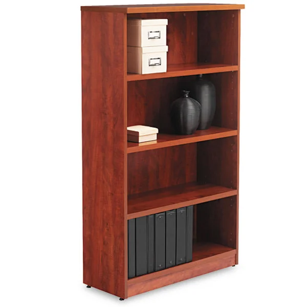 Alera Valencia Series Bookcase Four-Shelf 31 3/4W x 14D x 55H Medium Cherry