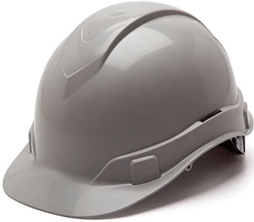 Pyramex Ridgeline Cap Style Hard Hat, 4-Point Ratchet Suspension, Gray