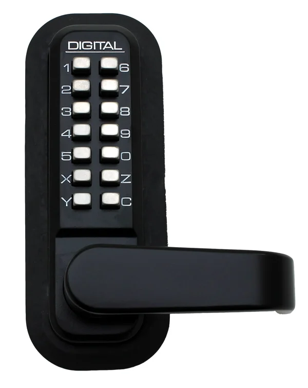 Lockey 2835 Mechanical Keyless Combination Lever - Jet Black