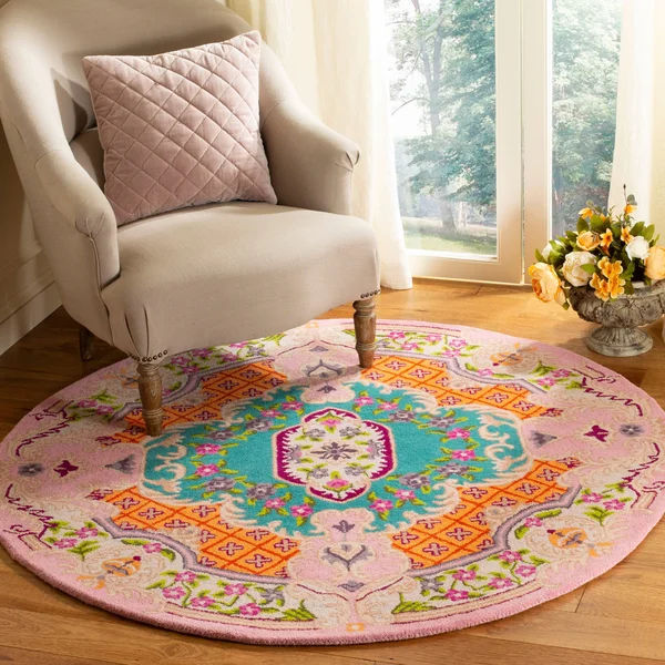 Safavieh Bellagio Blue/Pink 5 ft. x 5 ft. Square Area Rug