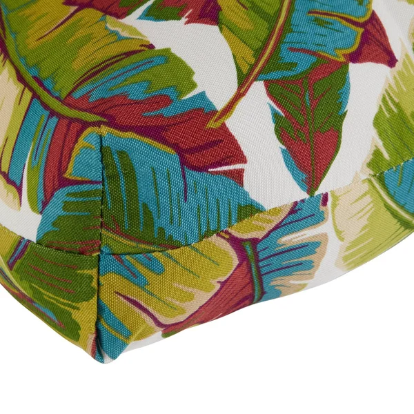 Set of 2 Palm Leaves Multi Outdoor Seat/Back Chair Cushions - Kensington Garden