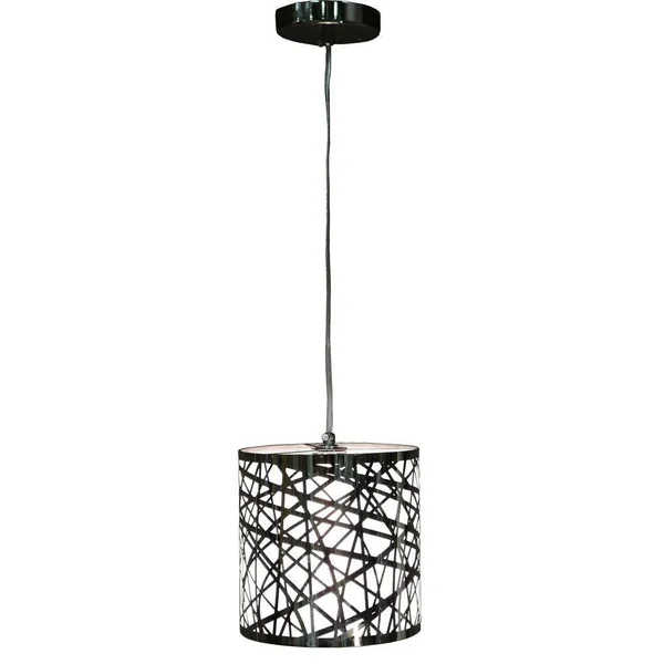 Janna 11 in. 1-Light Indoor Chrome Pendant Lamp with Light Kit RL8118