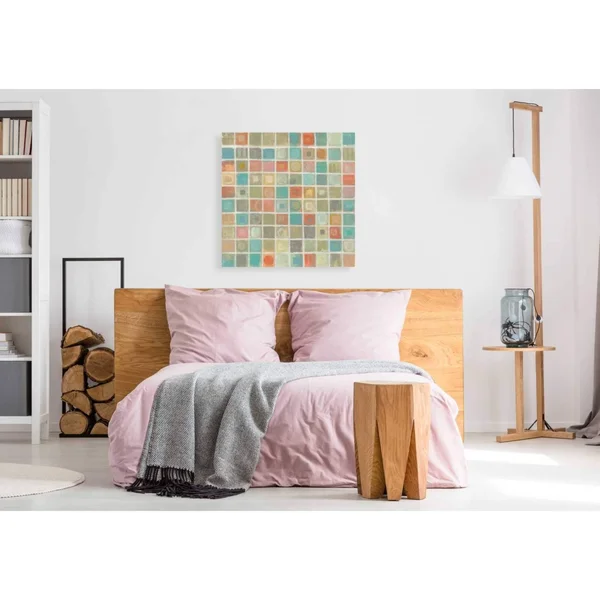 'Sea Glass Mosaic' by Silvia Vassileva, Canvas Wall Art 37 x 37