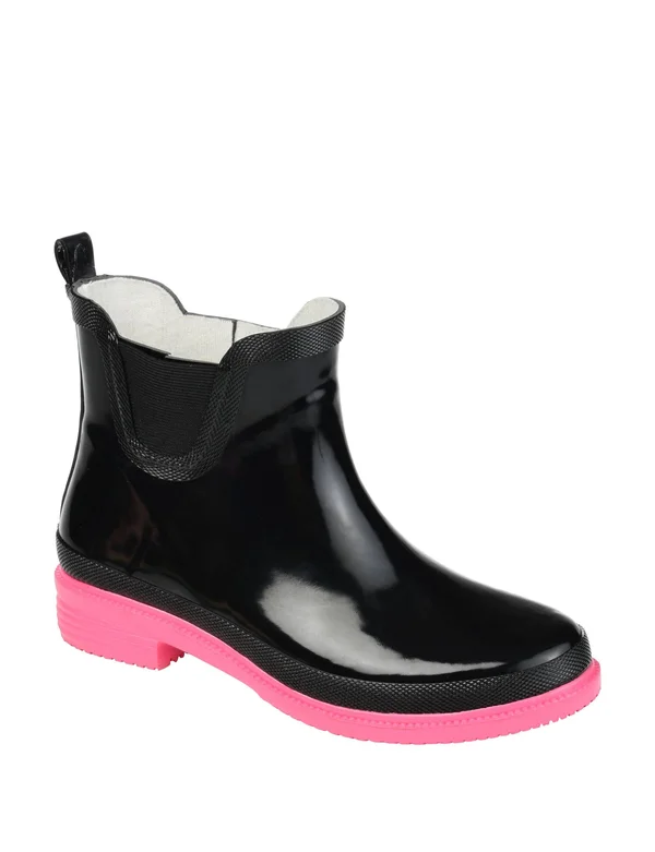 Journee Collection Women's Tekoa Rain Boot Black 6.5