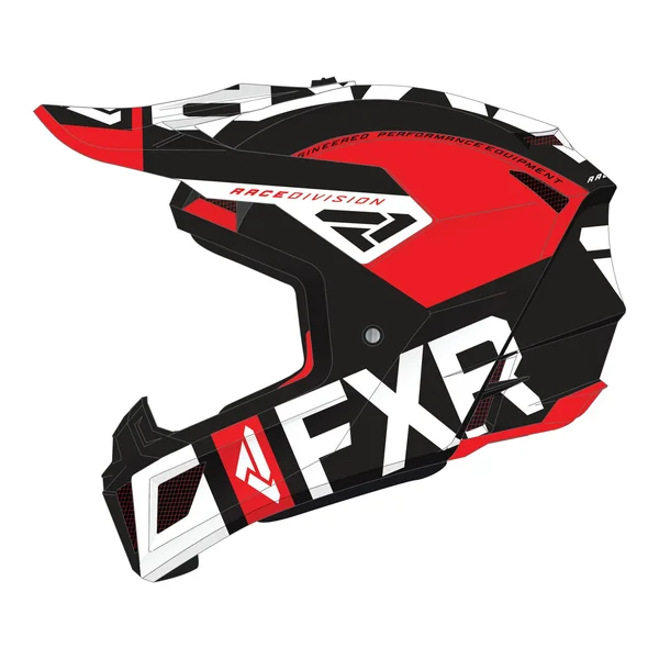 FXR Clutch Evo Helmet - Red/Black/White - Small