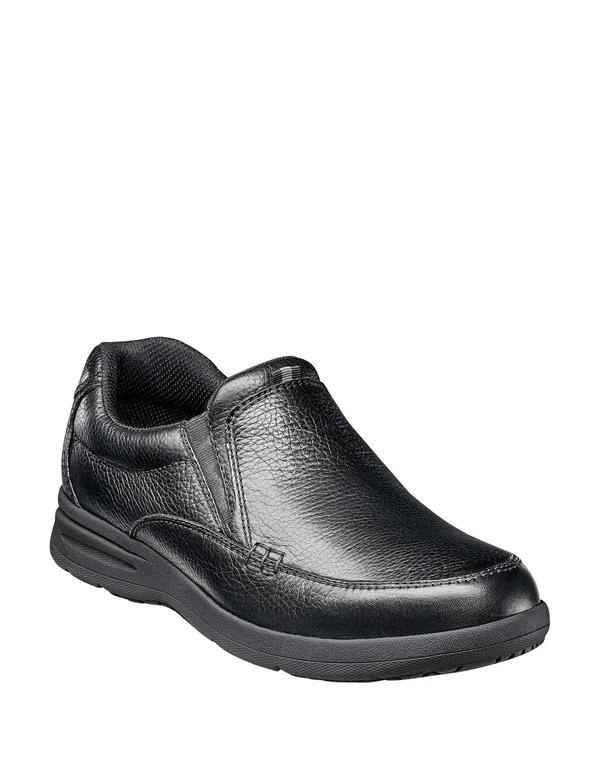 Men's Nunn Bush Cam Moc Toe Slip On, Size: 14, Black