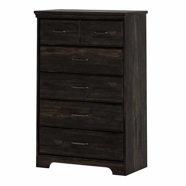 Bowery Hill 5-Drawer Chest-Rubbed Black, Men's, Size: Large