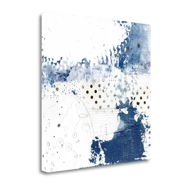 25x22 x 25x22 Navy Abstract III by Sarah Ogren Fine Art Giclee Print