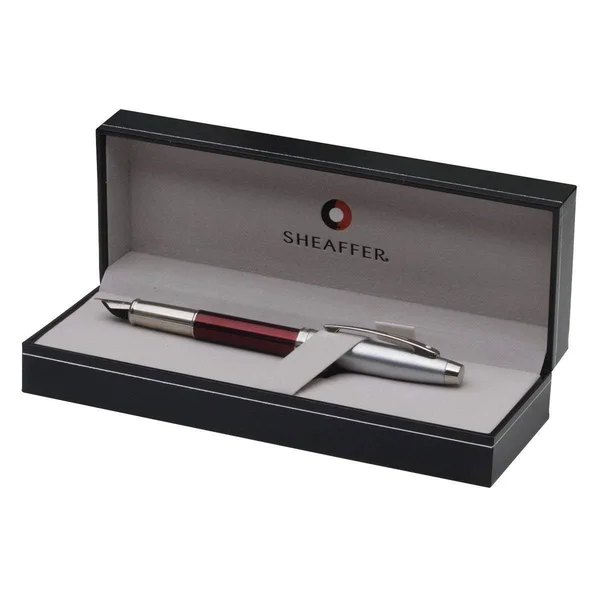 Sheaffer 100 Red - Chrome Fountain Pen