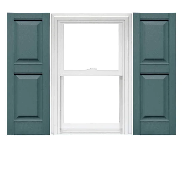 Mid America Raised Panel Vinyl Shutters (1 Pair) - 14.75 x 51 004 Wedgewood Blue
