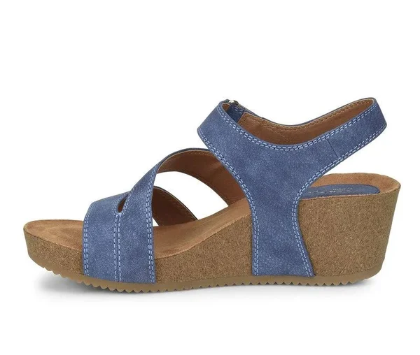 Eurosoft Eliza Women's Sandal (Blue - Size 7.5 - Faux Leather)