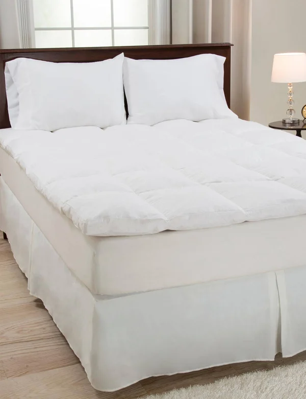 Lavish Home Duck Feather 2 inch Gusset Mattress Topper - Twin