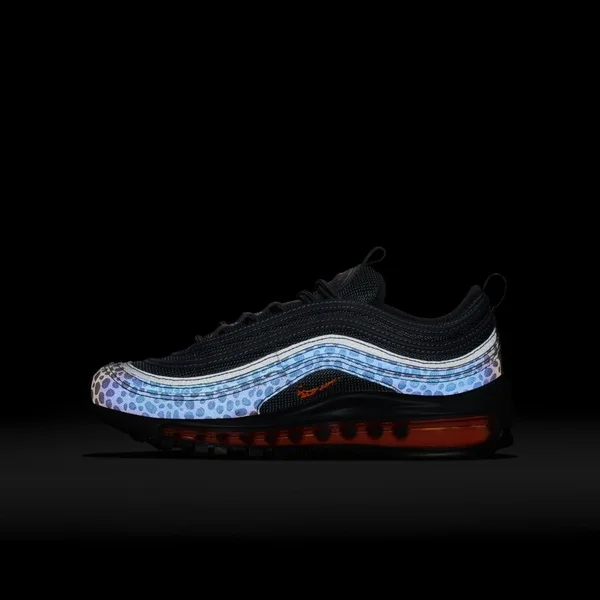 Nike Air Max 97 Shoes Off Noir/Orange Trance/Thunder Grey Size 6.5