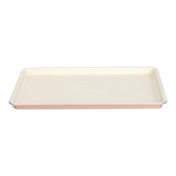 Patisse Ceramic Jelly Roll Pan with Non-Stick Surface - Cream/Copper