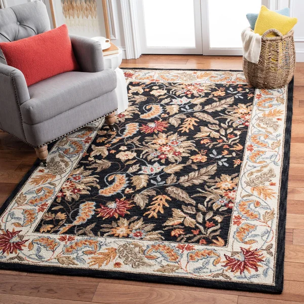 Safavieh Chelsea HK141B Area Rug - Black - Size: 6& x 9&