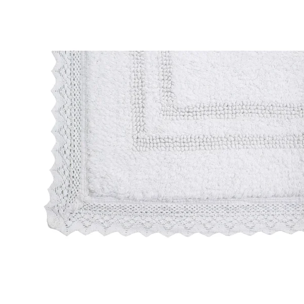 Home Weavers Opulent Bathmat Collection - Absorbent Cotton Soft Reversible Bath Rug, Machine Washable - 24x22x40x22 - Ivory
