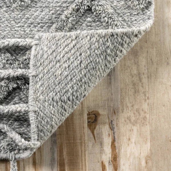 nuLOOM Hand Loomed Trellis Tassel Jinny Gray 9 ft. x 12 ft. Indoor Area Rug