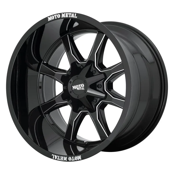 Moto Metal MO970 Milled Gloss Black Wheels, MO970780883B00