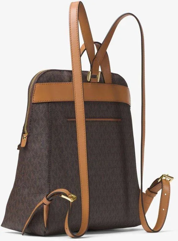 Michael Kors Bags, Rhea Slim Signature Backpack Medium Logo, Color: Brown, Size: Os, Belleviator&s Closet