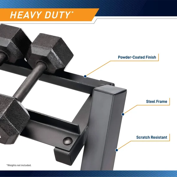 Marcy 3-Tier Dumbbell Rack Multilevel Weight Storage Organizer for Home Gym