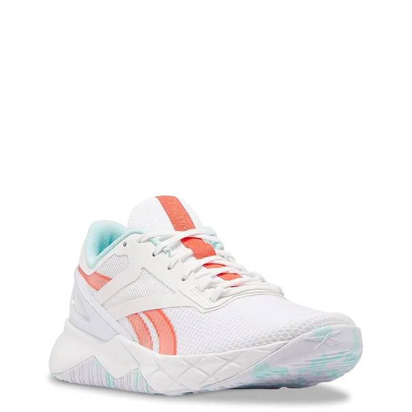 Reebok Nanoflex Training Shoe White/Orange (Ath/Access Only) - Women's, White/Orange (Ath/Access Only), Size 7, Athletic, Sn