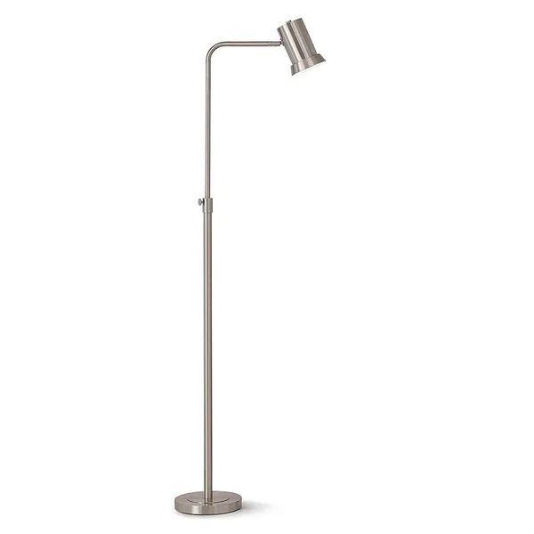 HOMEGLAM Studio 70 in. Adjustable Brushed Nickel Finish 1-Light Metal Floor Lamp