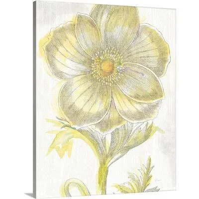 &Belle Fleur Yellow II Crop& by Sue Schlabach Painting Print Great Big Canvas Format: Canvas - Size: 36x22 H x 29x22 W x 1.5x22 D