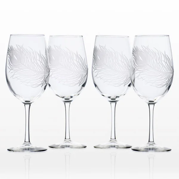 Rolf Glass Peacock 18 oz. All Purpose Wine Glass Set of 4