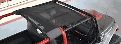Jeep Wrangler Spiderweb Shade Krawler Trail Mesh Top; Tan KRAWLER-TJ-TM-Tan