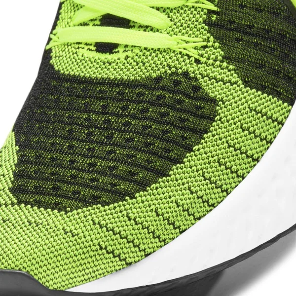 Nike React Infinity Run Flyknit 2 Volt/Black Men's Running Shoes, Size: 8.5