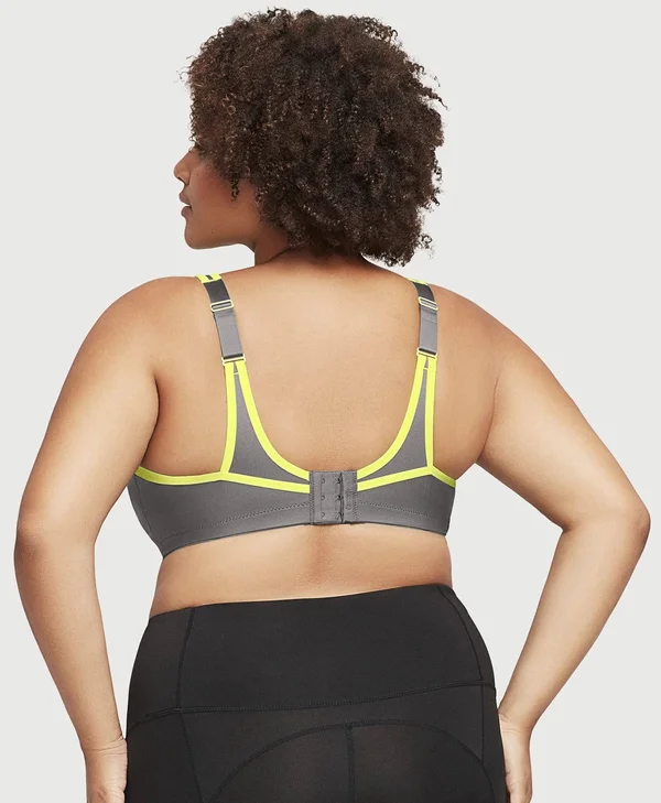 Women's Glamorise No-Bounce Camisole Sports Bra, Size 38DD - Grey