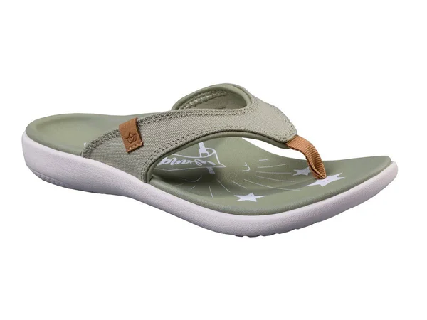 Spenco Orthotic Thong Sandal- Yumi Believe, Size 6 Medium, Sage