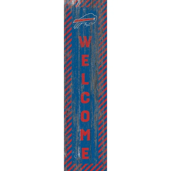 Buffalo Bills Door Leaner Color Welcome Sign - 12x22X48x22