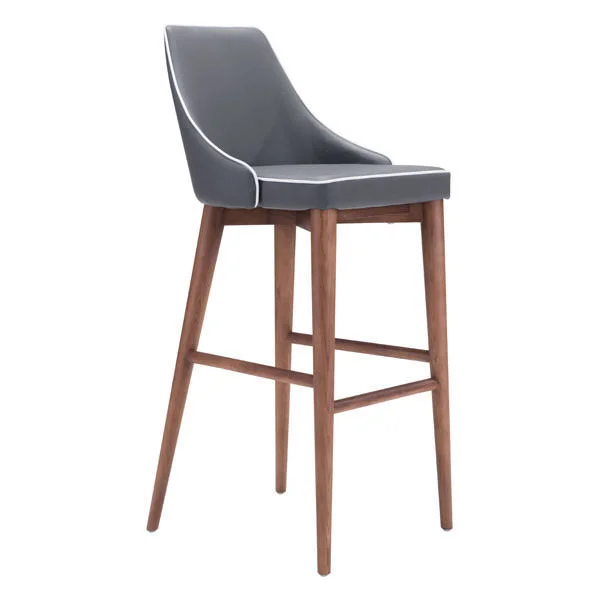 Zuo Modern Moor Dark Gray Bar Chair