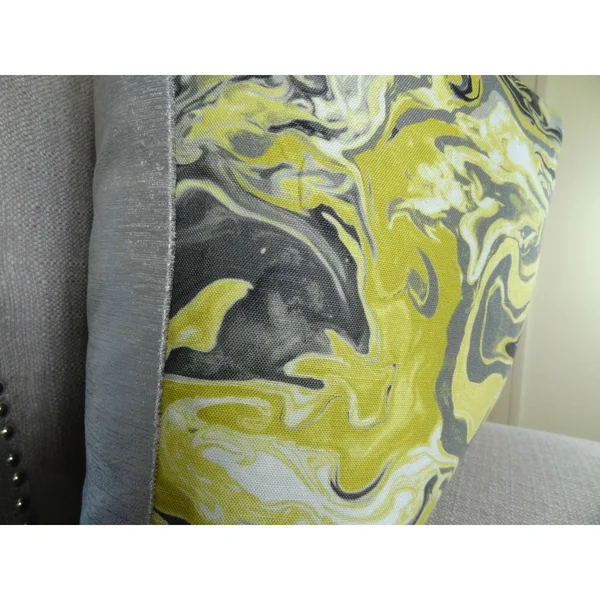 Plutus Medici Marble Ink Handmade Throw Pillow Double Sided 22x22 x 22x22