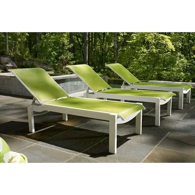 Leeward Reclining Chaise Lounge Telescope Casual Finish: Textured Snow, Fabric: Mocha