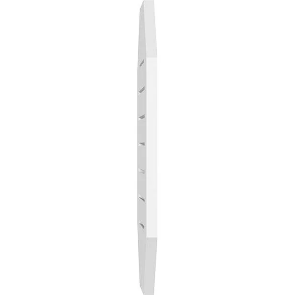 Ekena Millwork GVPOV16X4201SF 16x22W x 42x22H Vertical Elongated Octagon Surface Mount PVC Gable Vent: Functional, w/ 3-1/2x22W