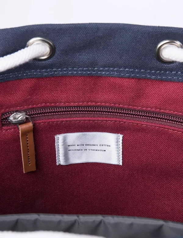 Sandqvist Stig Backpack - Multi Blue Burgundy