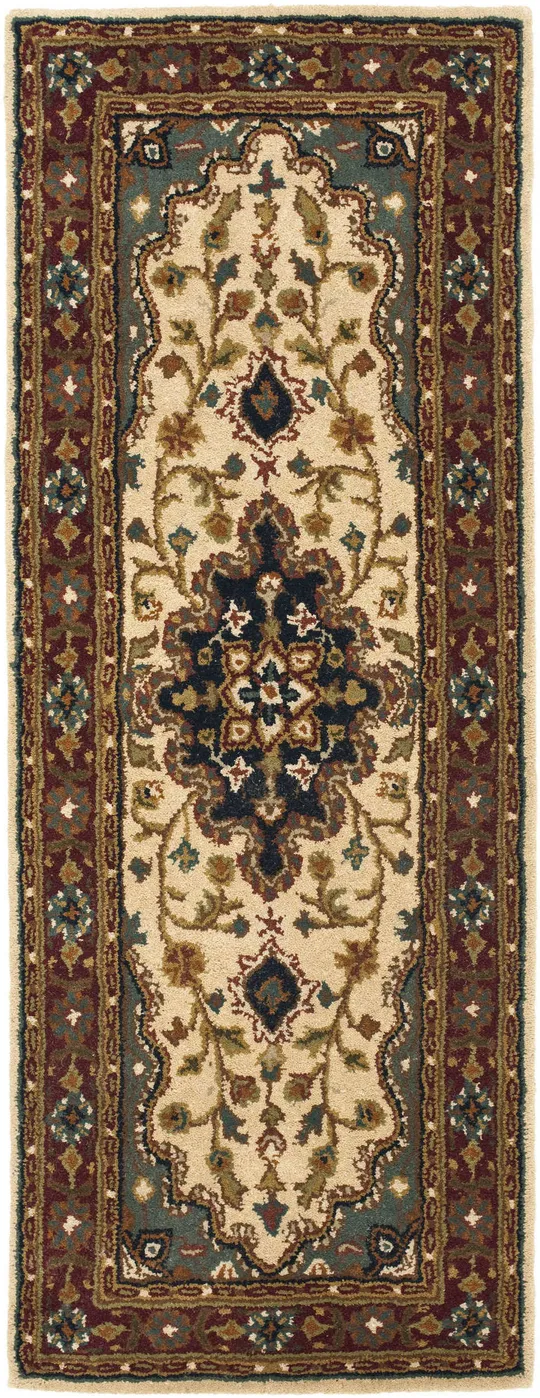Safavieh Heritage HG760A 2&3x22 x 6&0x22 Runner Ivory, Red Area Rug