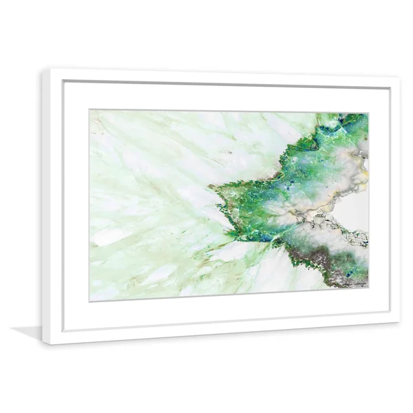 Marmont Hill - Green Outline Framed Painting Print, Green